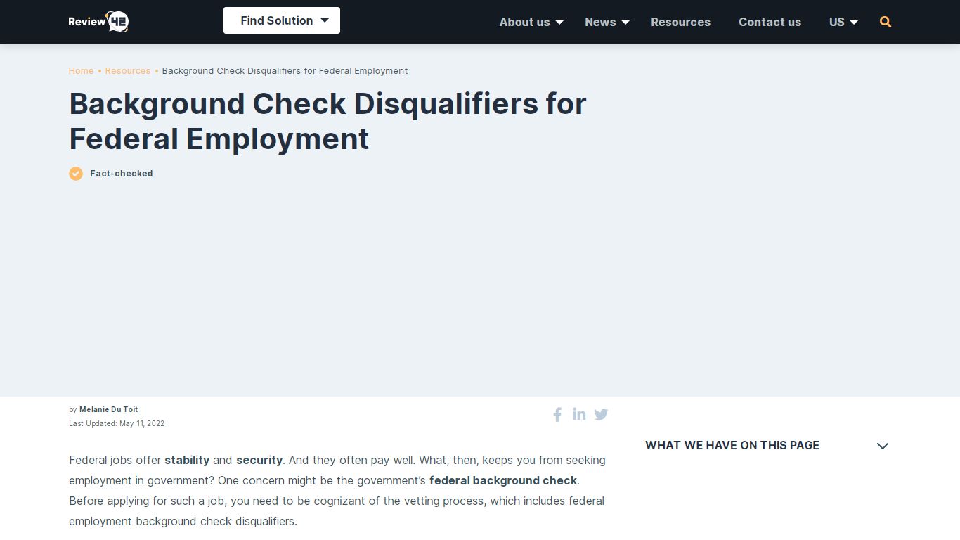 Background Check Disqualifiers for Federal Employment